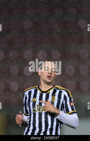 Torino, Italy. 7th May, 2024. Nikola Sekulov of Juventus during the Serie C Play Off Round 1 match at Stadio Giuseppe Moccagatta - Alessandria, Torino. Picture credit should read: Jonathan Moscrop/Sportimage Credit: Sportimage Ltd/Alamy Live News Stock Photo