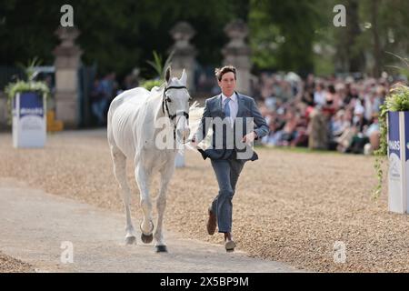 Richard Jones of Great Britain with Alfies Clover during the first horse inspection at Badminton Horse Trials on May 8, 2024, Badminton Estate, United Kingdom (Photo by Maxime David - MXIMD Pictures) Stock Photo