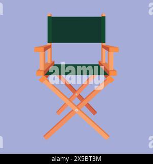Director chair icon vector. Cinema Director movie chair illustration. wooden film chair Stock Vector