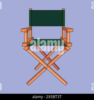 Director chair icon vector. Cinema Director movie chair illustration. wooden film chair Stock Vector