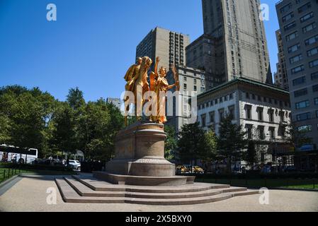 The Sherman Monument at Grand Army Plaza - Manhattan, New York City Stock Photo