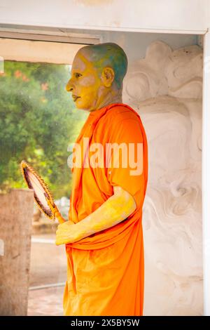 Aluthgama, Sri Lanka 07. 02. 2023 Statue in Kande Viharaya Temple in Aluthgama near Popular Tourist Center Bentota and Beruwala Stock Photo