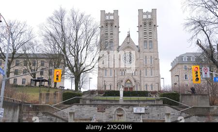 Basilica of Our Lady Immaculate in the Town of Guelph Canada - GUELPH, CANADA - APRIL 13, 2024 Stock Photo