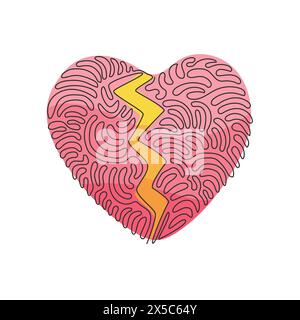 sketch silhouette broken heart icon flat Stock Vector Image & Art - Alamy