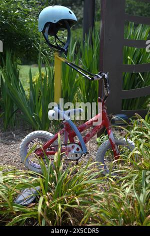 Riding a bike in Ridgeland, Mississippi. Stock Photo