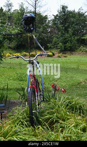 Riding a bike in Ridgeland, Mississippi. Stock Photo