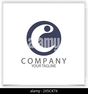 letter c worm logo design template Stock Vector
