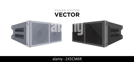 Sound System Speaker Illustration Vector, Editable Vector Design Stock Vector
