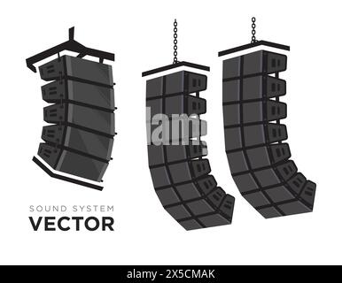 Sound System Speaker Illustration Vector, Editable Vector Design Stock Vector