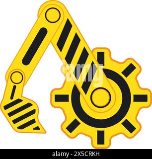 excavator toy icon vector element concept desgn template Stock Vector