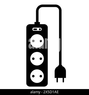 No extension cord voltage symbol. Do not use extension cord sign ...