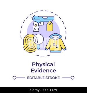 Physical evidence multi color concept icon Stock Vector