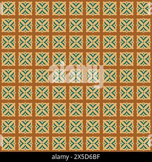 Tile Seamless Pattern, flower background vintage. tile vector Stock Vector