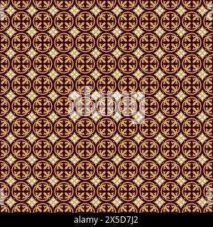 Tile seamless pattern design, geometric floral background Stock Vector