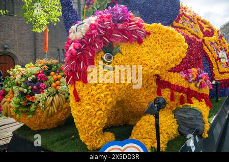 Bloemencorso Haarlem 2024. The Bloemencorso of the Bollenstreek is the largest spring festival in The Netherlands. Stock Photo