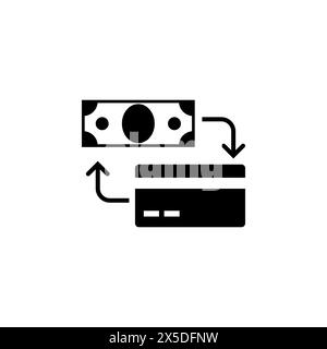 Cash out Credit Card flat vector icon. Simple solid symbol isolated on white background. Cash out Credit Card sign design template for web and mobile Stock Vector