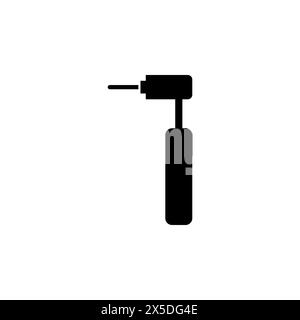 Dental Tooth Drill flat vector icon. Simple solid symbol isolated on white background. Dental Tooth Drill sign design template for web and mobile UI e Stock Vector