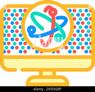 dot technology quantum icon color illustration Stock Vector Image & Art ...