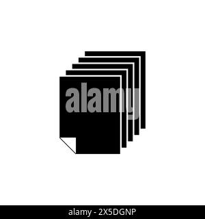 Documents Sheet flat vector icon. Simple solid symbol isolated on white background. Documents Sheet sign design template for web and mobile UI element Stock Vector