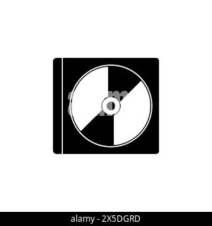 Blue Ray Disc in Box flat vector icon. Simple solid symbol isolated on white background. Blue Ray Disc in Box sign design template for web and mobile Stock Vector