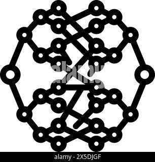 algorithm quantum technology line icon vector illustration Stock Vector ...