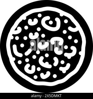 naan bread indian cuisine glyph icon vector illustration Stock Vector