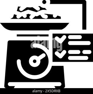 metal recycling waste sorting glyph icon vector illustration Stock Vector