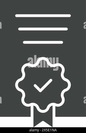 Certification icon vector image. Suitable for mobile application web application and print media. Stock Vector