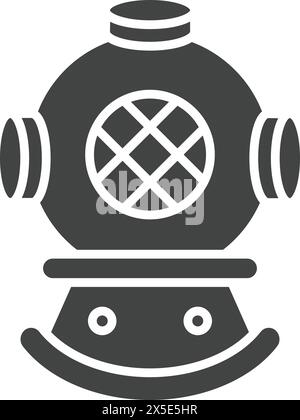 Diving Helmet icon vector image. Suitable for mobile application web application and print media. Stock Vector