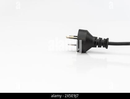 Three prongs plug isolated on white background Stock Photo