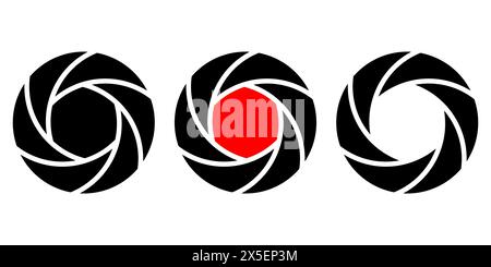 Camera shutter vector symbol illustration. Stock Vector