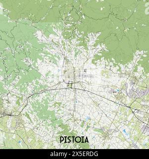 Pistoia Italy map poster art Stock Vector