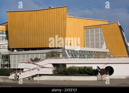 Berlin Philharmonie concert hall, the home of Berlin Philarmonic orchestra,  Kulturforum complex- Berlin - Germany Stock Photo