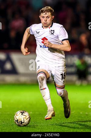 Milton Keynes Dons' Max Dean during the Sky Bet League Two play-off semi-final, first leg match at Broadfield Stadium, Crawley. Picture date: Tuesday May 7, 2024. Stock Photo