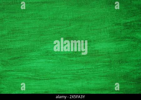 Painting canvas texture. Green painted background with brush strokes. Stock Photo