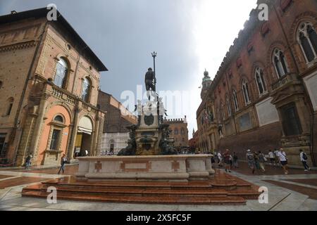 Bologna: Piazza del Nettuno (Neptune Square). Italy. Stock Photo