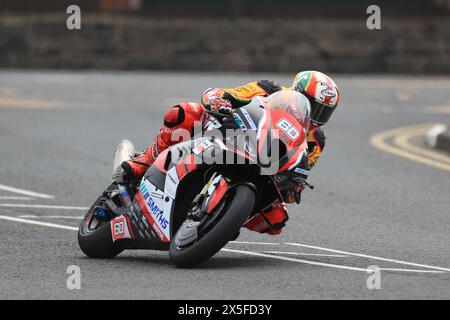 9th May 2024; Briggs EquipmentNorth West 200 Motorcycle Race, Portrush, Antrim, Northern Ireland; North West 200 Qualifying and Races; Peter Hickman (PHR Performance BMW) during SuperBike qualifying Stock Photo