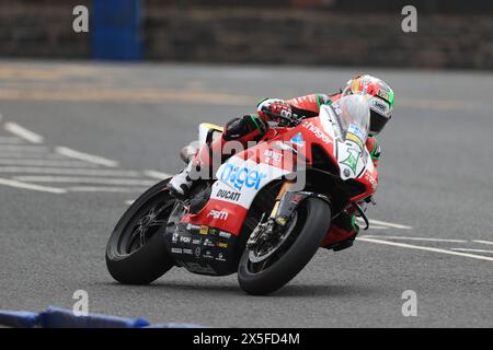 9th May 2024; Briggs EquipmentNorth West 200 Motorcycle Race, Portrush, Antrim, Northern Ireland; North West 200 Qualifying and Races; Glenn Irwin (PBM Ducati) was fastest during SuperBike qualifying Stock Photo