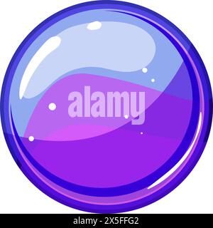 frame round game button cartoon vector illustration Stock Vector