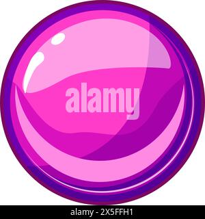 app round game button cartoon vector illustration Stock Vector