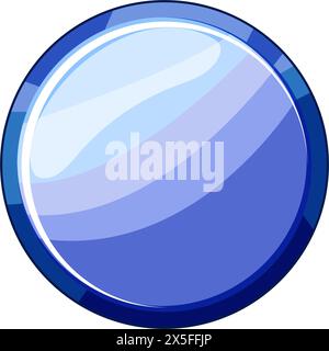 template round game button cartoon vector illustration Stock Vector