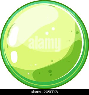 modern round game button cartoon vector illustration Stock Vector