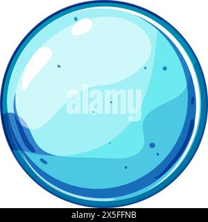 download round game button cartoon vector illustration Stock Vector