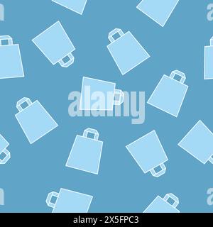 Shopping bags Pattern. Vector seamless pattern or wallpaper with shopping bags Stock Vector