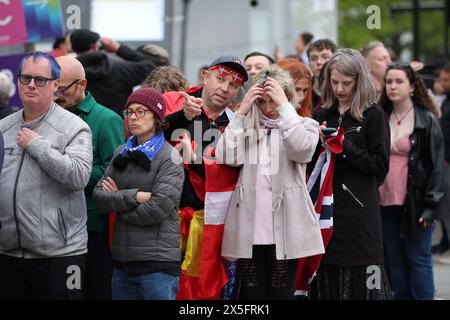 Malmo, Sweden. 09th May, 2024. Music fans in front of Malmo Arena ahead of the second semi-final of the 68th edition of the Eurovision Song Contest (ESC) in Malmo, Sweden, May 09, 2024. Photo: Sanjin Strukic/PIXSELL Credit: Pixsell/Alamy Live News Stock Photo