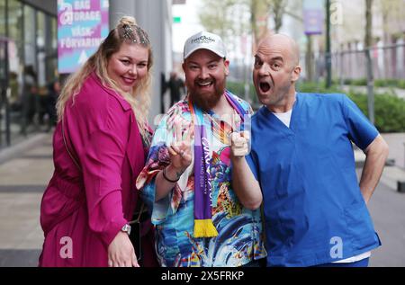 Malmo, Sweden. 09th May, 2024. Music fans in front of Malmo Arena ahead of the second semi-final of the 68th edition of the Eurovision Song Contest (ESC) in Malmo, Sweden, May 09, 2024. Photo: Sanjin Strukic/PIXSELL Credit: Pixsell/Alamy Live News Stock Photo