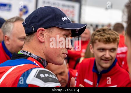 Portstewart, UK. 09th May, 2024. Davey Todd (74) beat Dean Harrison in the Amici Restorante Superstock Race at the Northwest 200 Credit: Bonzo/Alamy Live News Stock Photo