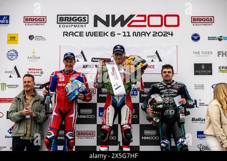 Portstewart, UK. 09th May, 2024. Davey Todd (74) beat Dean Harrison in the Amici Restorante Superstock Race at the Northwest 200 Credit: Bonzo/Alamy Live News Stock Photo