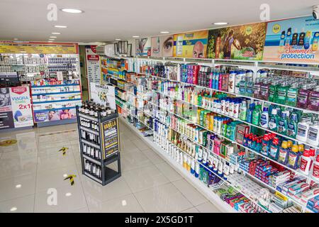 Cozumel Mexico,Cruise Port,Norwegian Joy Cruise Line ship,7-day Caribbean Sea itinerary,Avenida Rafael Melgar,drugstore pharmacy,inside interior,displ Stock Photo