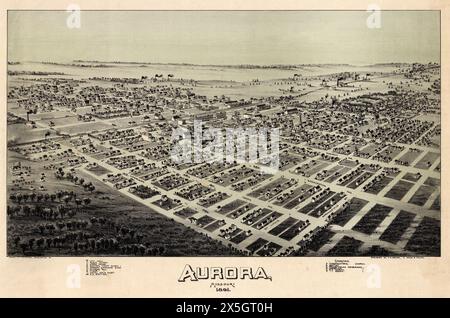 Aurora, Missouri 1891 Stock Photo